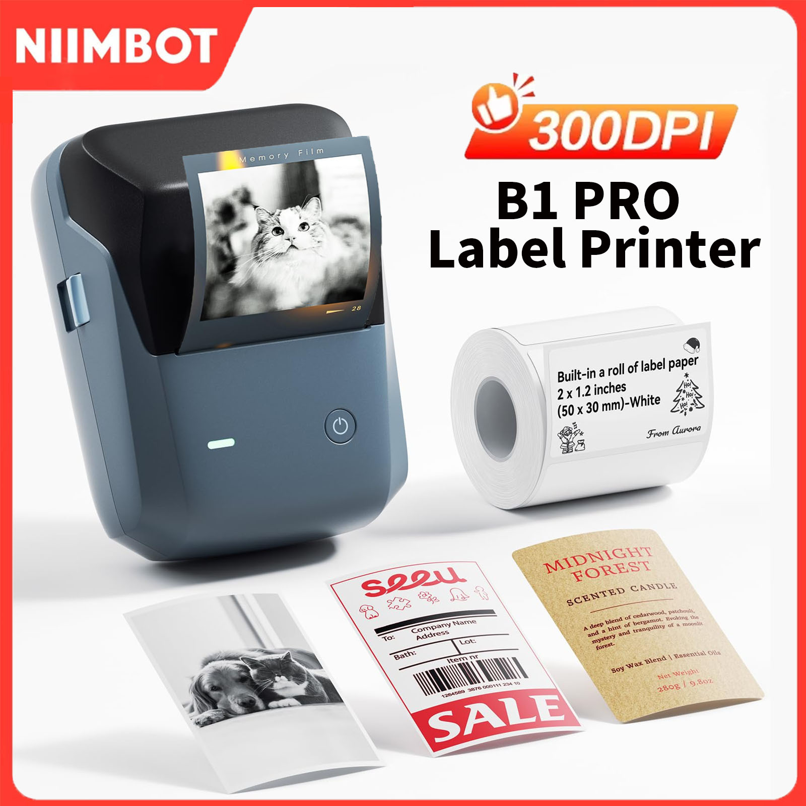 Commercial Printing Dpi - Drukarka etykiet Niimbot B1/B1PRO 200/300 DPI,