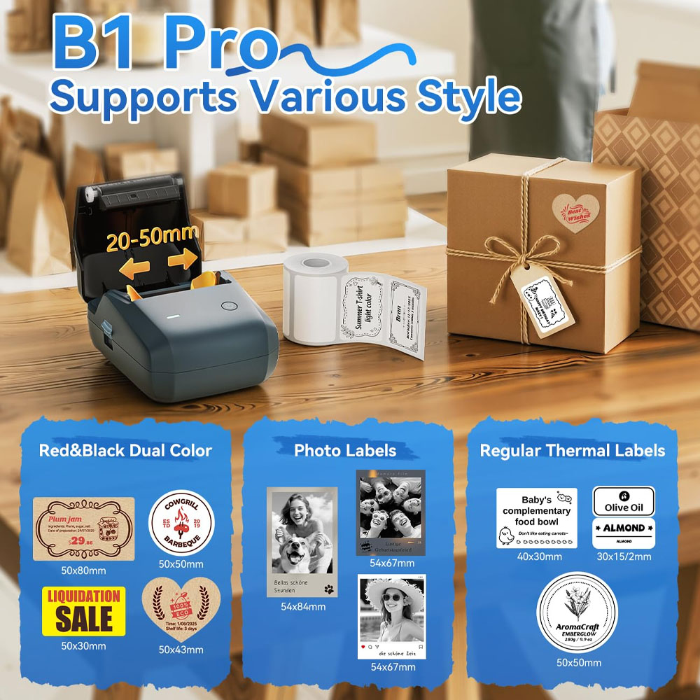 Drukarka etykiet Niimbot B1/B1 – Commercial Printing Dpi recenzja i cena