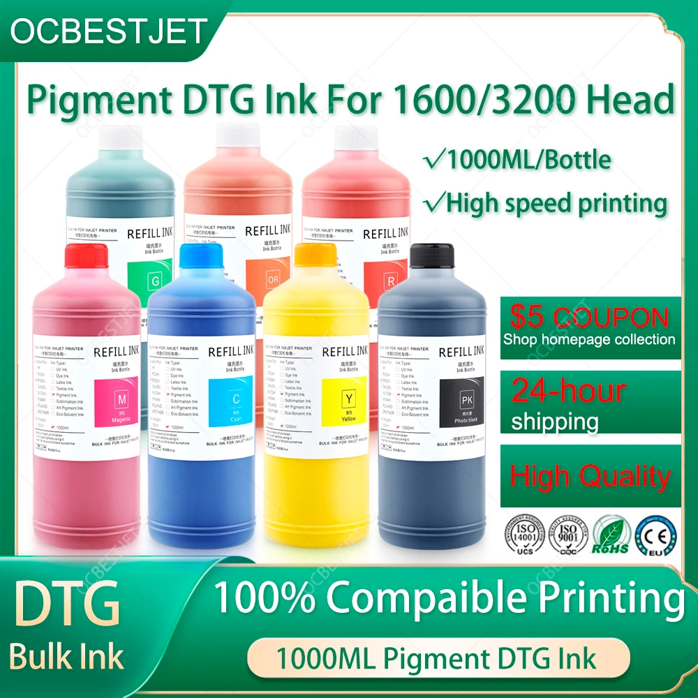 1000ML/Butelka Tuszu DTG do Te – Direct To Garment Ink recenzja i cena