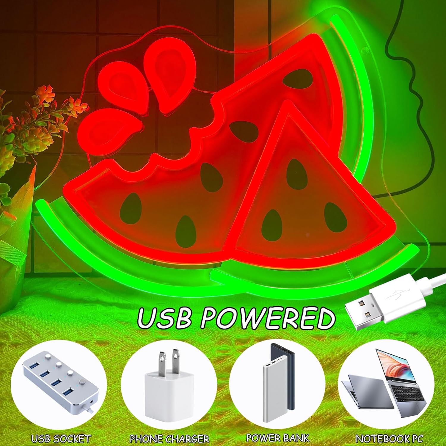 Neonowy Znak Arbuz UV Druk USB – Commercial Printing Shop recenzja i cena