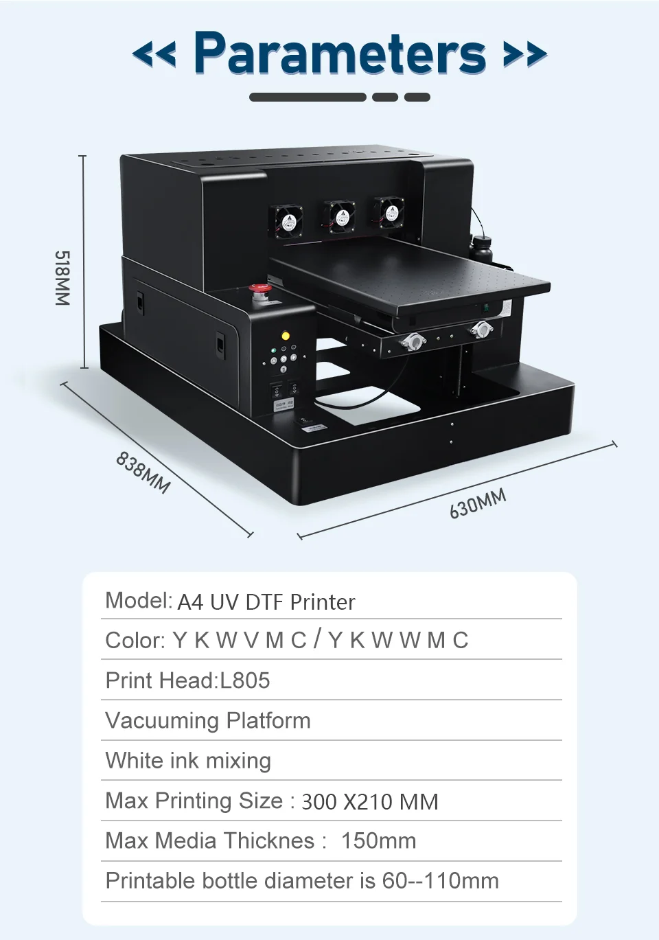 Drukarka UV LED Irtop A4, druk – Uv Flatbed Printer recenzja i cena
